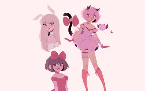 2D-Animal-Caberet-Girls-Character-Illustration-Thumbnail